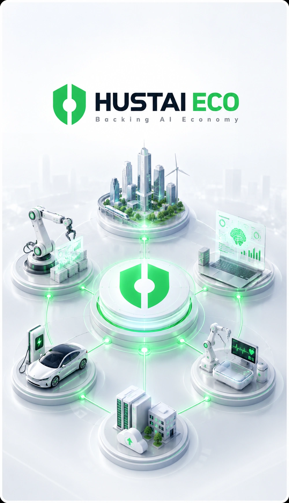 Applied AI and Robotics ecosystem visual for HUSTAI ECO